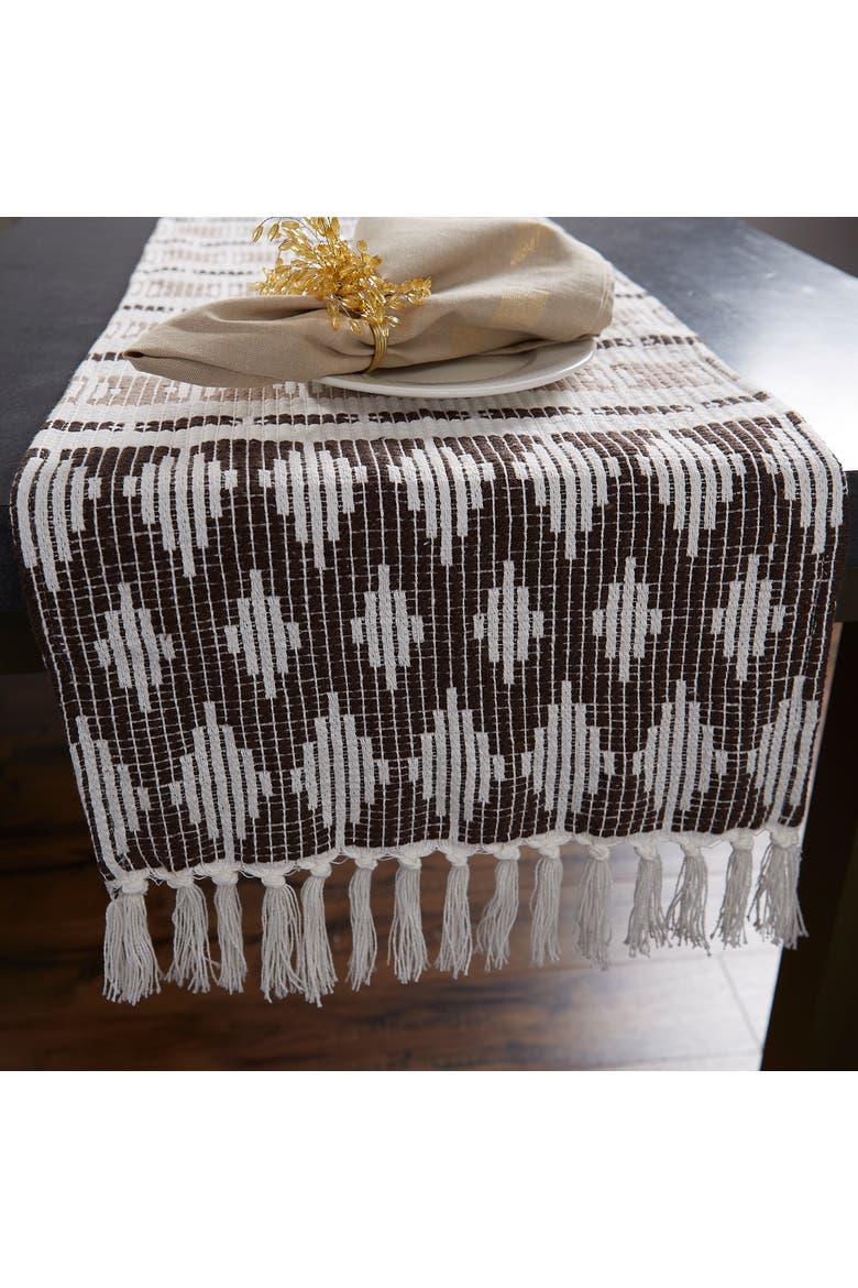 Colby Southwest Table Runner 15x72", Alternate, color, Dark Brown/Stone