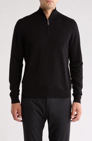 TOM BAINE Solid Quarter Zip Pullover