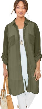 Jessica London Sheer Georgette Mega Tunic