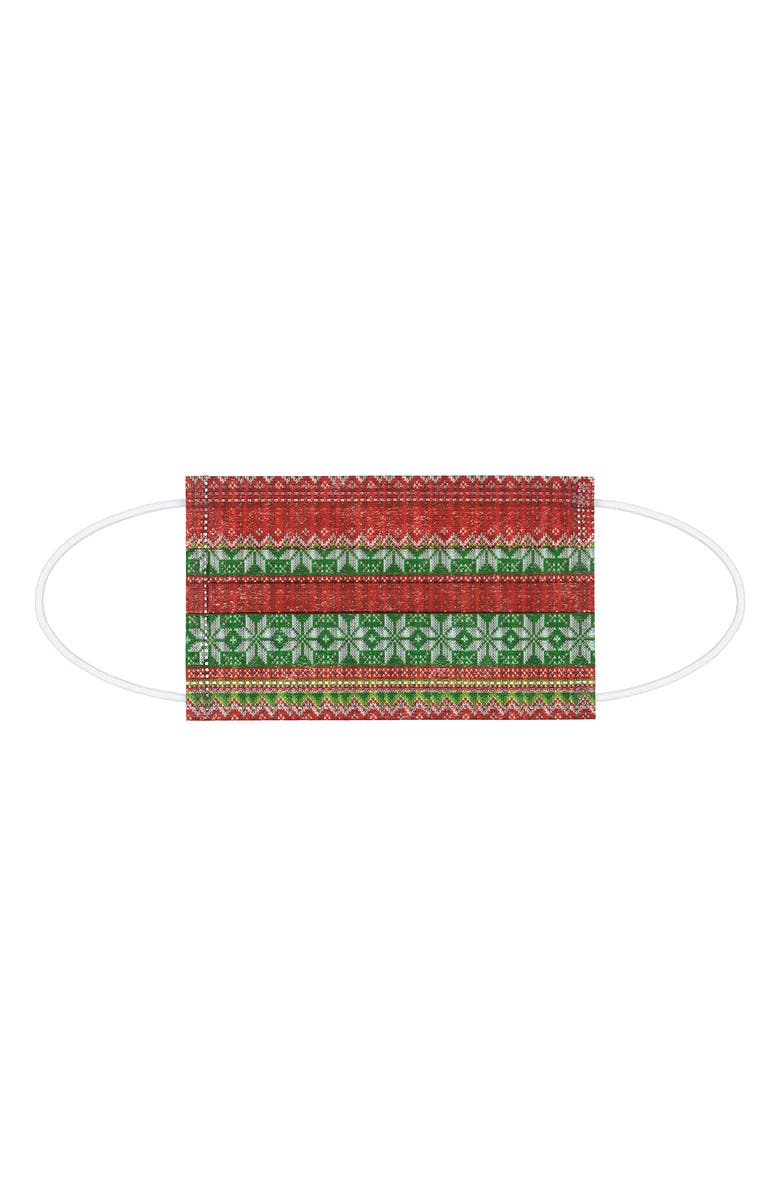 Andy & Evan 10-Pack Adult Assorted Holiday Disposable Face Masks, Alternate, color, 