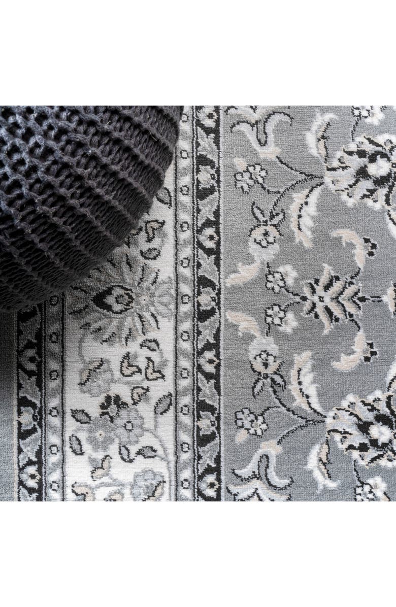 JONATHAN Y Palmette Modern Persian Floral Area Rug, Alternate, color, Gray/Cream