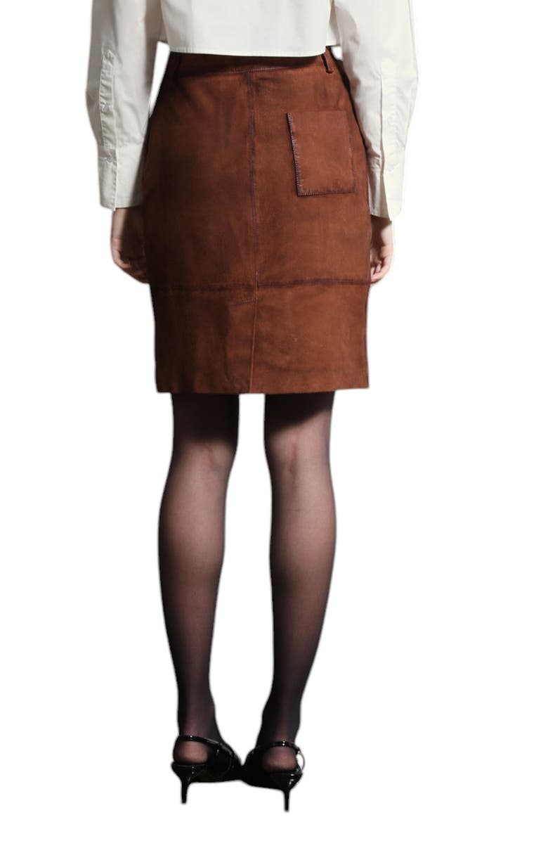 Walter Baker Piper High Waist Leather Skirt, Alternate, color,
