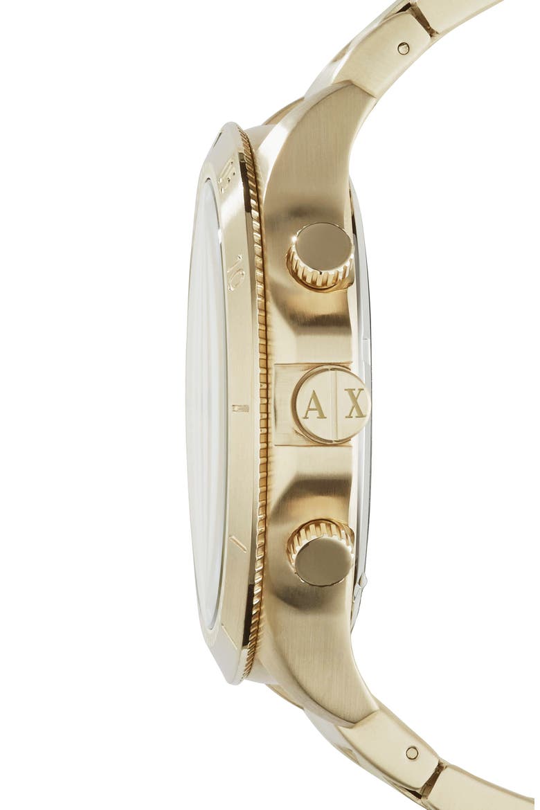 Men's Chronograph Bracelet Watch, Alternate, color, GOLD/ GOLD