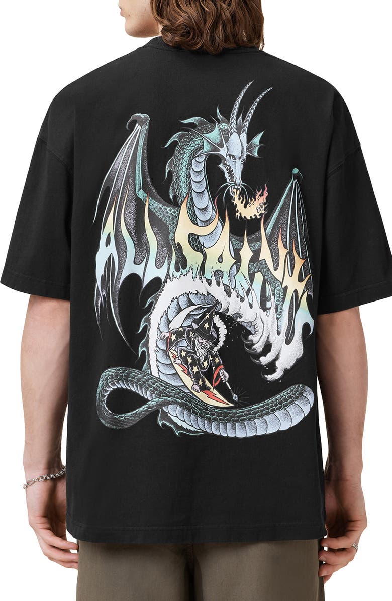 Dragon Wave Oversize Graphic T-Shirt