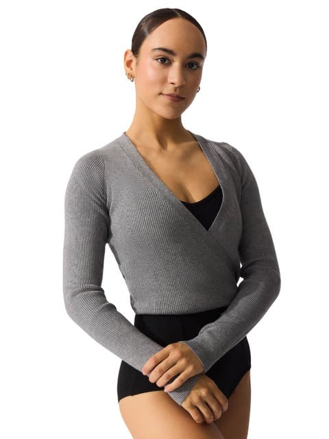Ribbed Knit Wrap Sweater