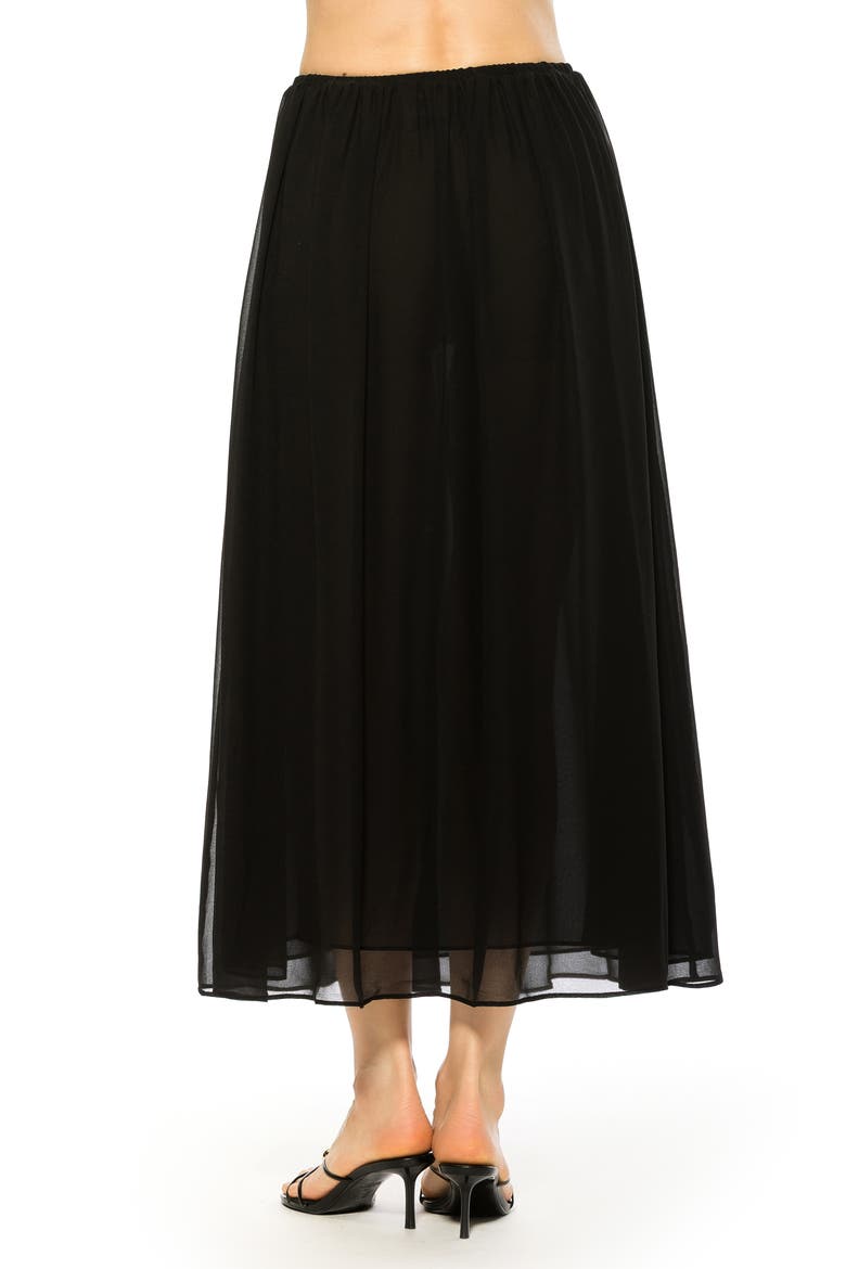 VAYLA LONG FLOWY MAXI SKIRT, Alternate, color, BLACK