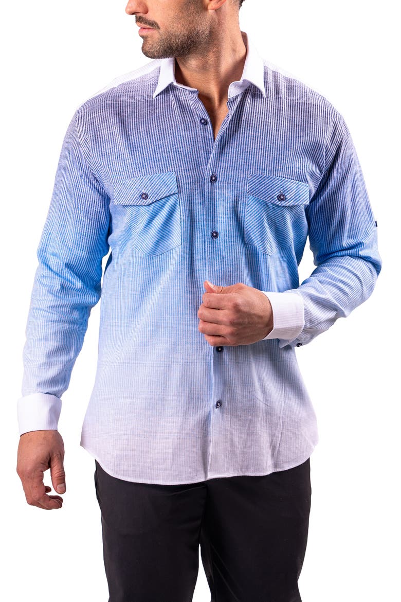 Archimedes Resistance Contemporary Fit Button-Up Shirt, Alternate, color, BLUE