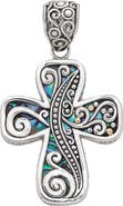 SAMUEL B. Paua Two-Tone Cross Pendant
