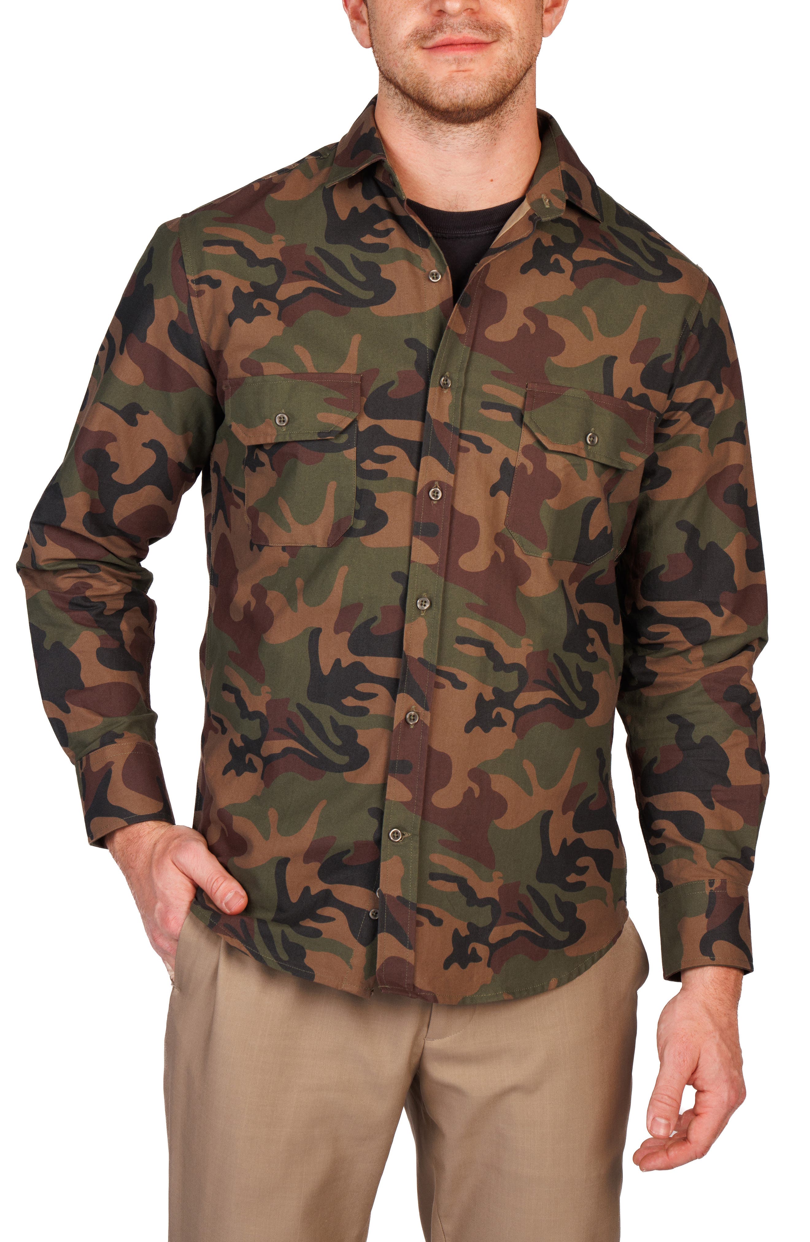 Camo Print Long Sleeve Shirt - image 2