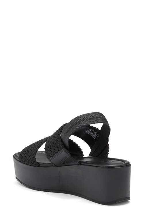 Nordstrom Rack Cassie Platform Wedge Slingback Sandal In Black
