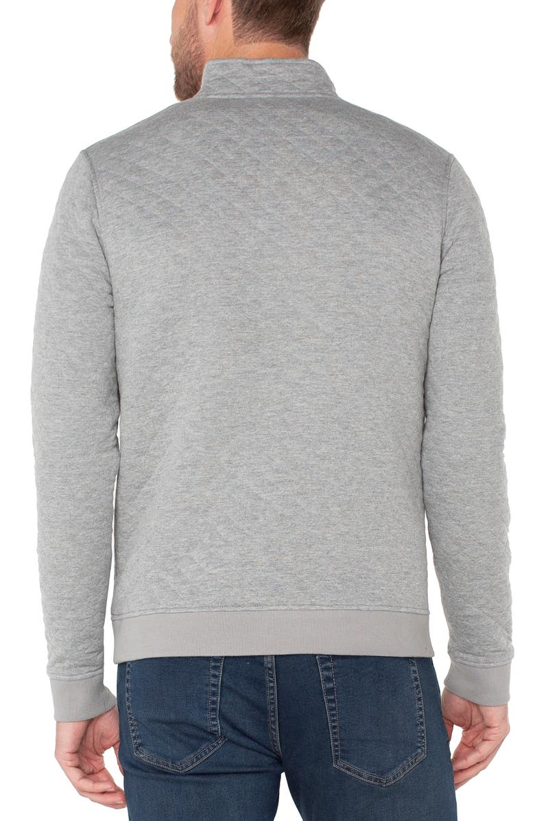 Liverpool Quarter Snap Pullover, Alternate, color, Heather Grey