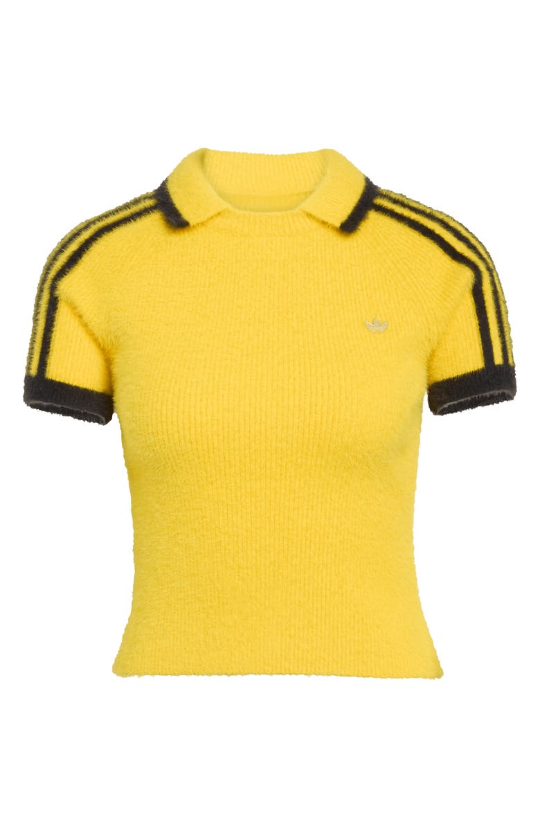 adidas Cali Short Sleeve Knit Top, Alternate, color, Medium Yellow