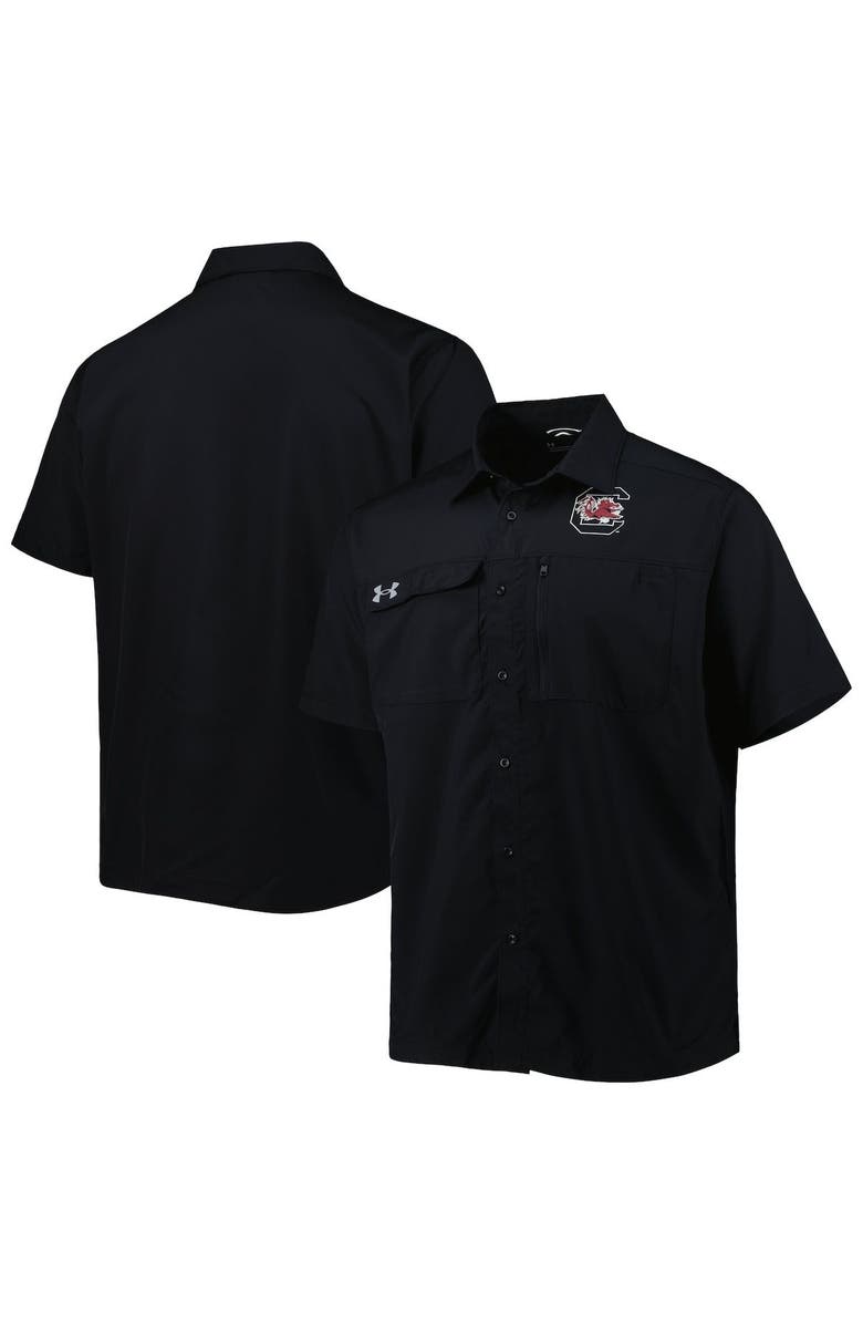 Under Armour Men's Under Armour Black South Carolina Gamecocks Motivate Button-Up Shirt, Alternate, color, 