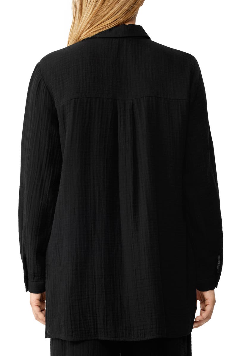 Eileen Fisher Easy Classic Organic Cotton Button-Up Shirt, Alternate, color, 