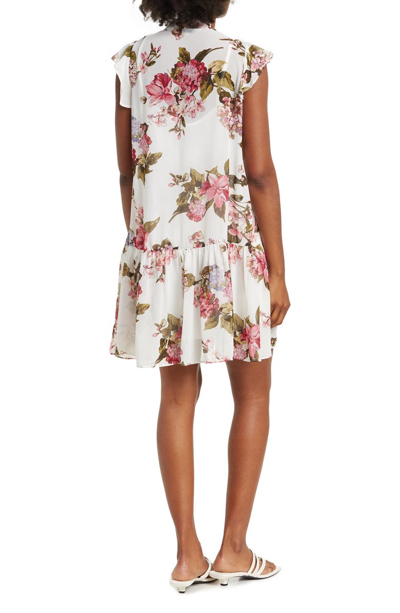 Julia Jordan Floral Print Pintuck Dress, Alternate, color, 