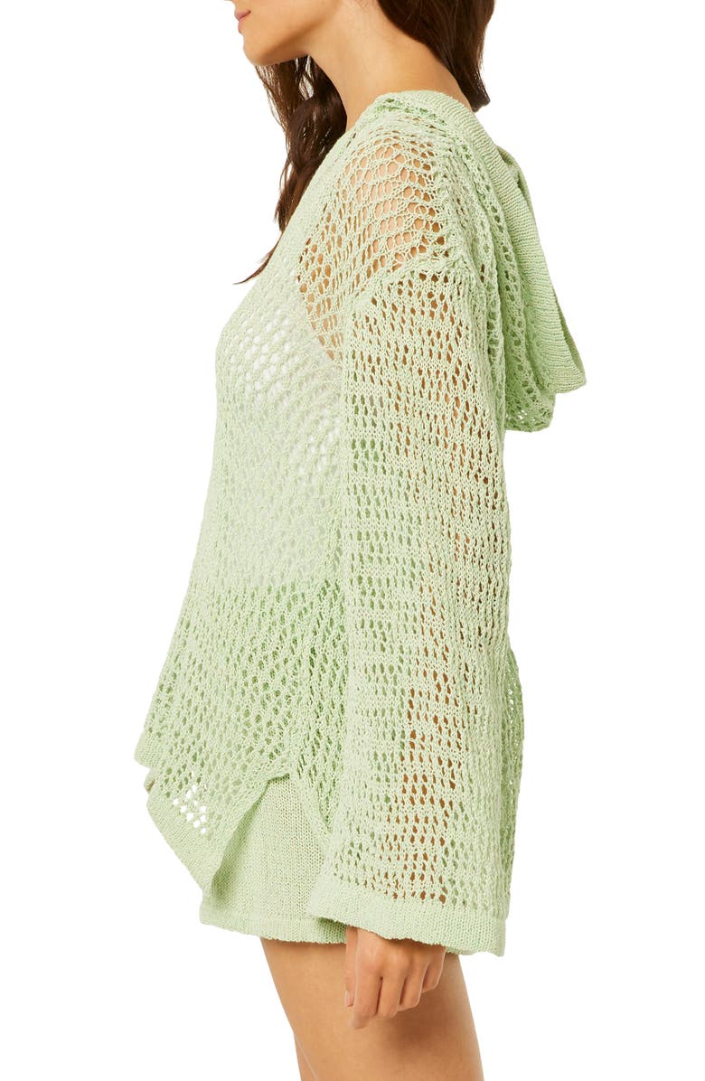 MISA Los Angeles Nami Open Stitch Cotton Hooded Sweater, Alternate, color,