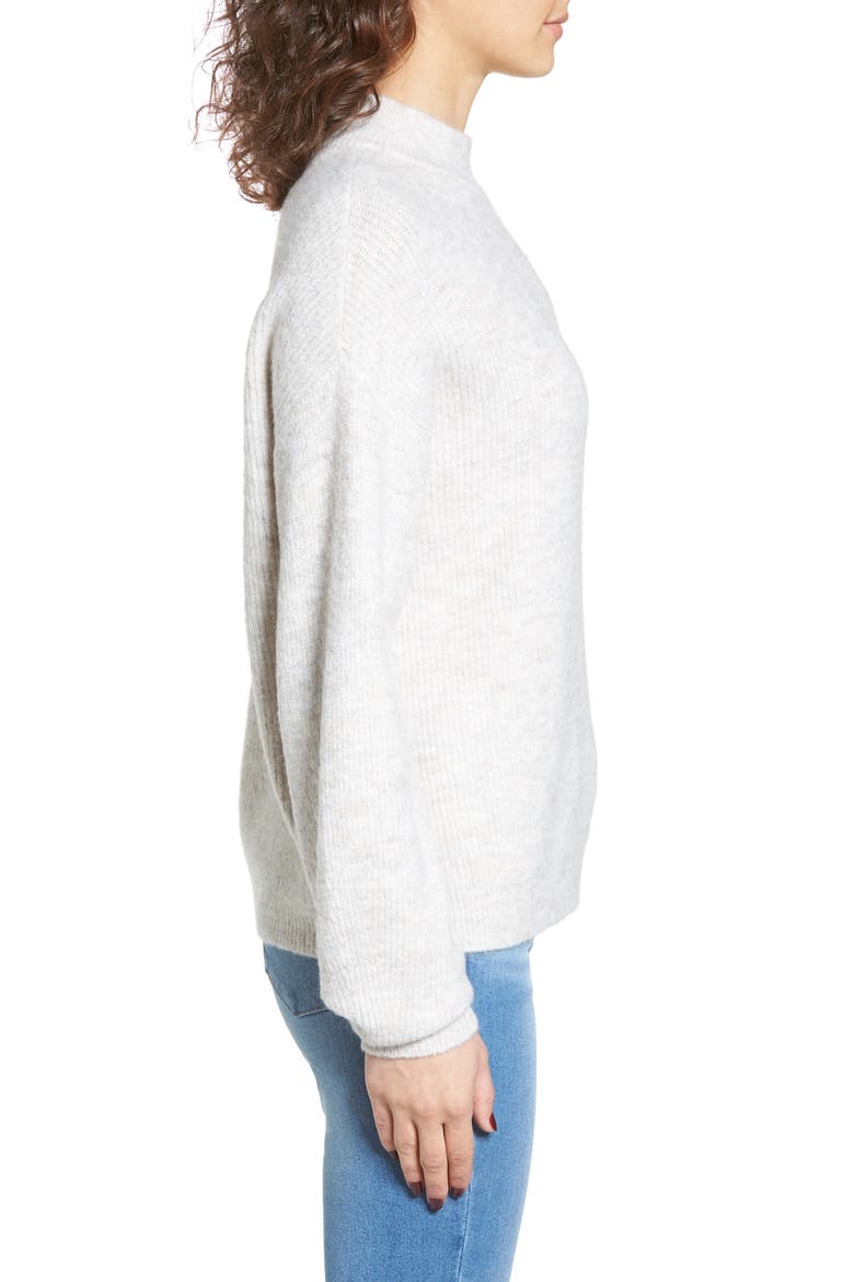 Cozy Ribbed Pullover, Alternate, color, BEIGE OATMEAL HTHR
