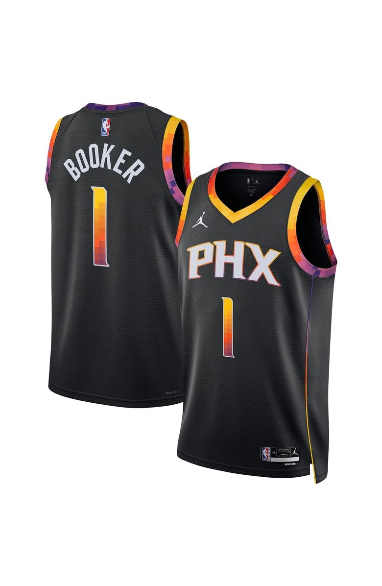 Jordan Brand Unisex Jordan Brand Devin Booker Black Phoenix Suns Swingman Jersey - Statement Edition, Main, color, Black