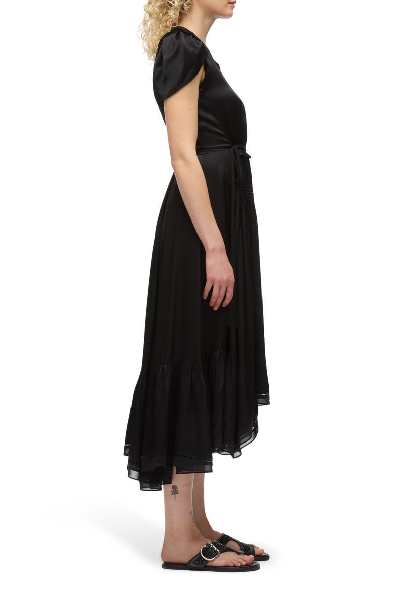 Floral Collage Dress, Alternate, color, BLACK