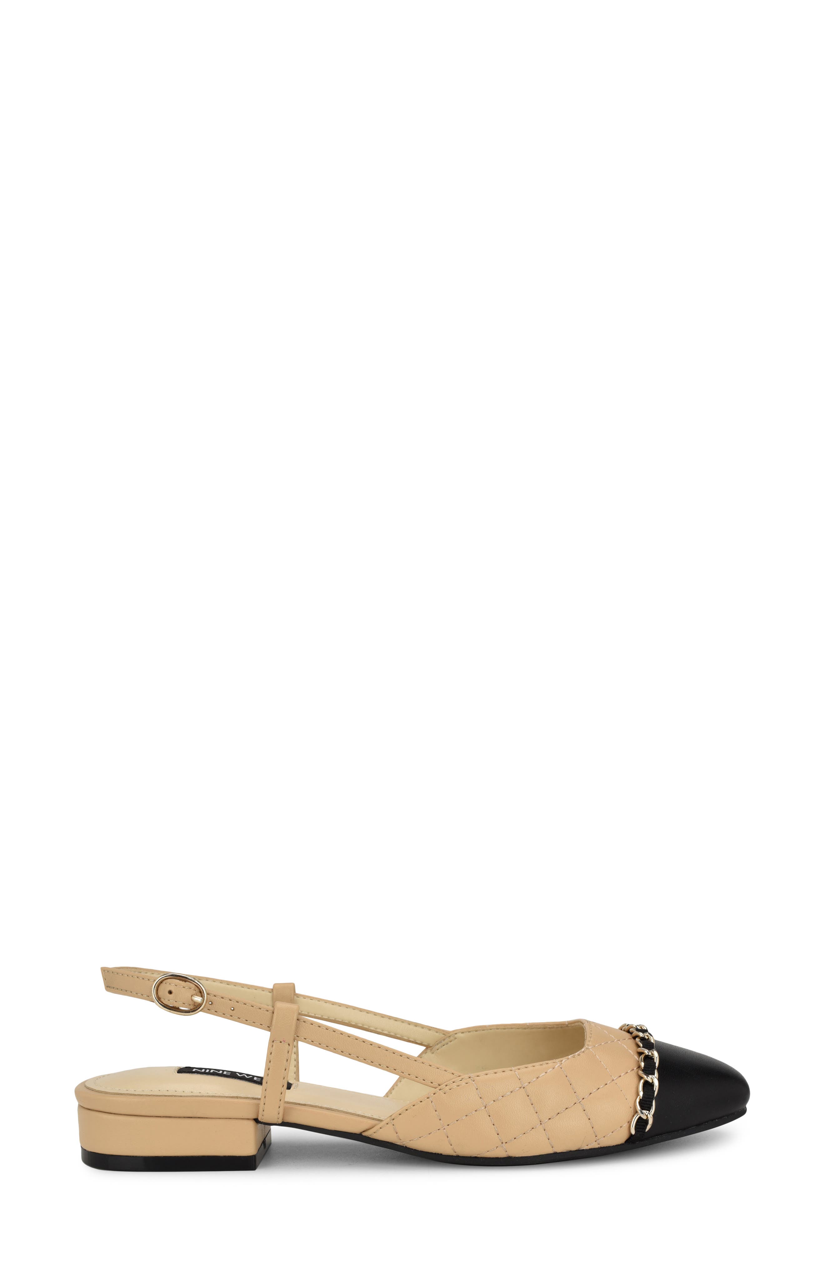 Nine West Charme Slingback Cap Toe Pump, Alternate, color, 