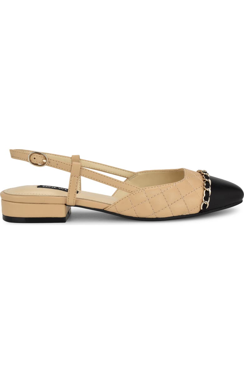 Nine West Charme Slingback Cap Toe Pump, Alternate, color,