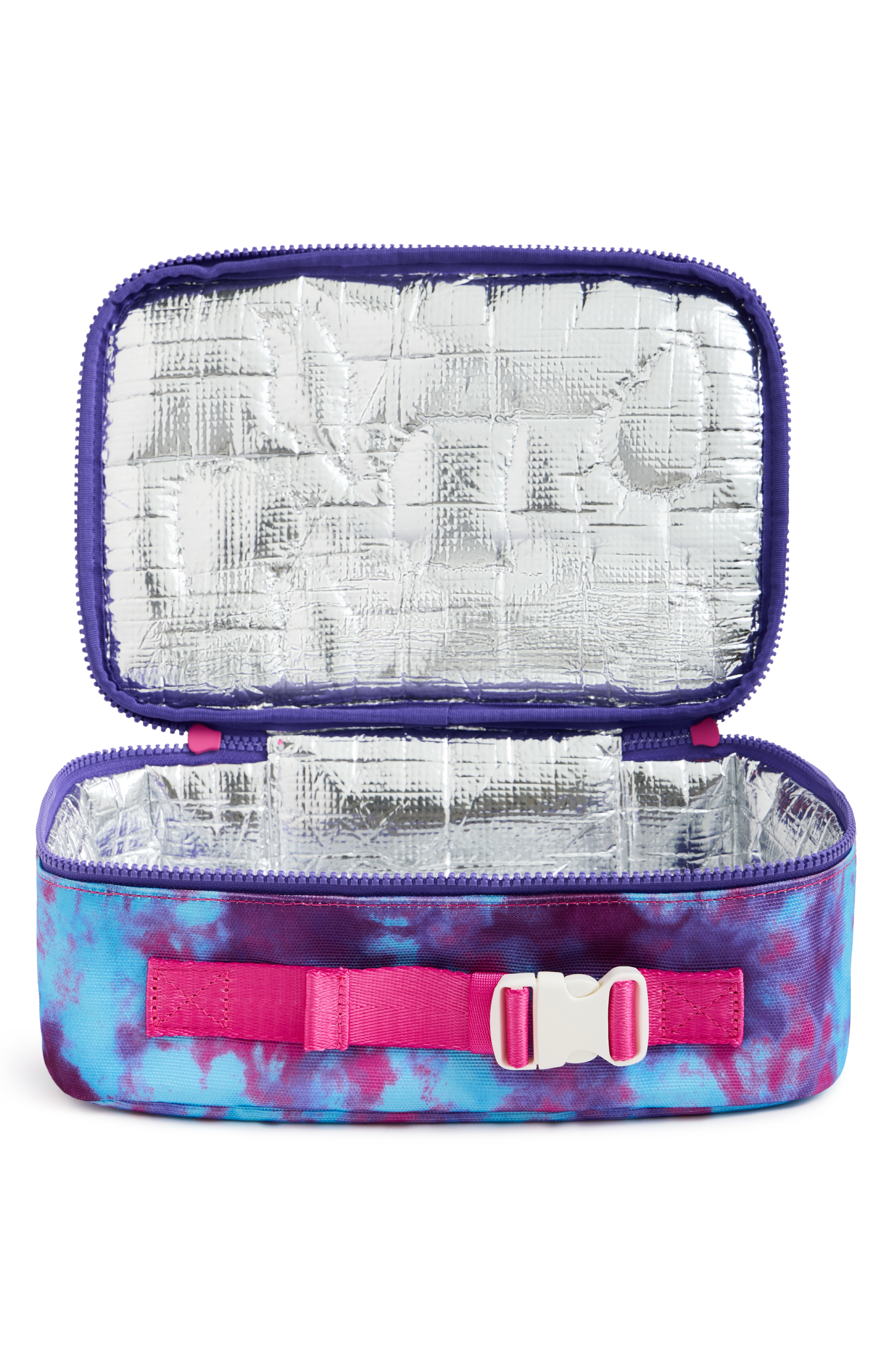 Kids' Tie Dye Canvas Lunchbox, Alternate, color, Purple Tie Dye
