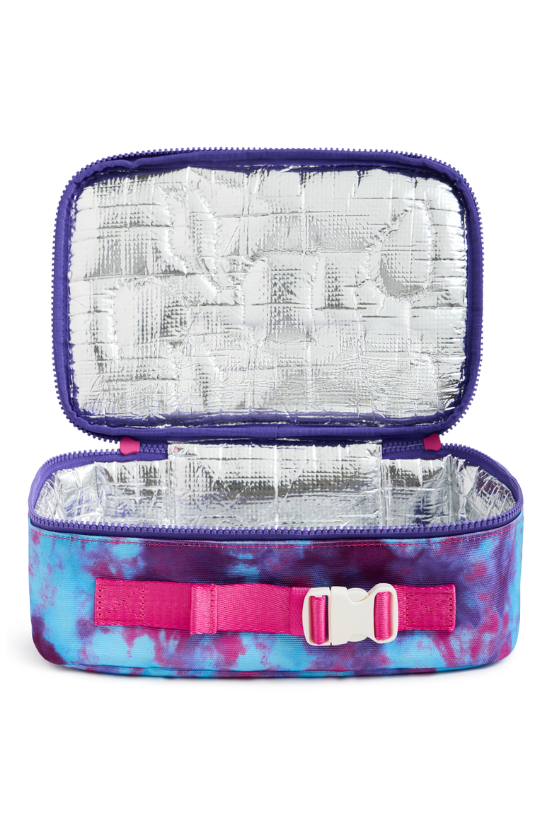 Kids' Tie Dye Canvas Lunchbox, Alternate, color, Purple Tie Dye