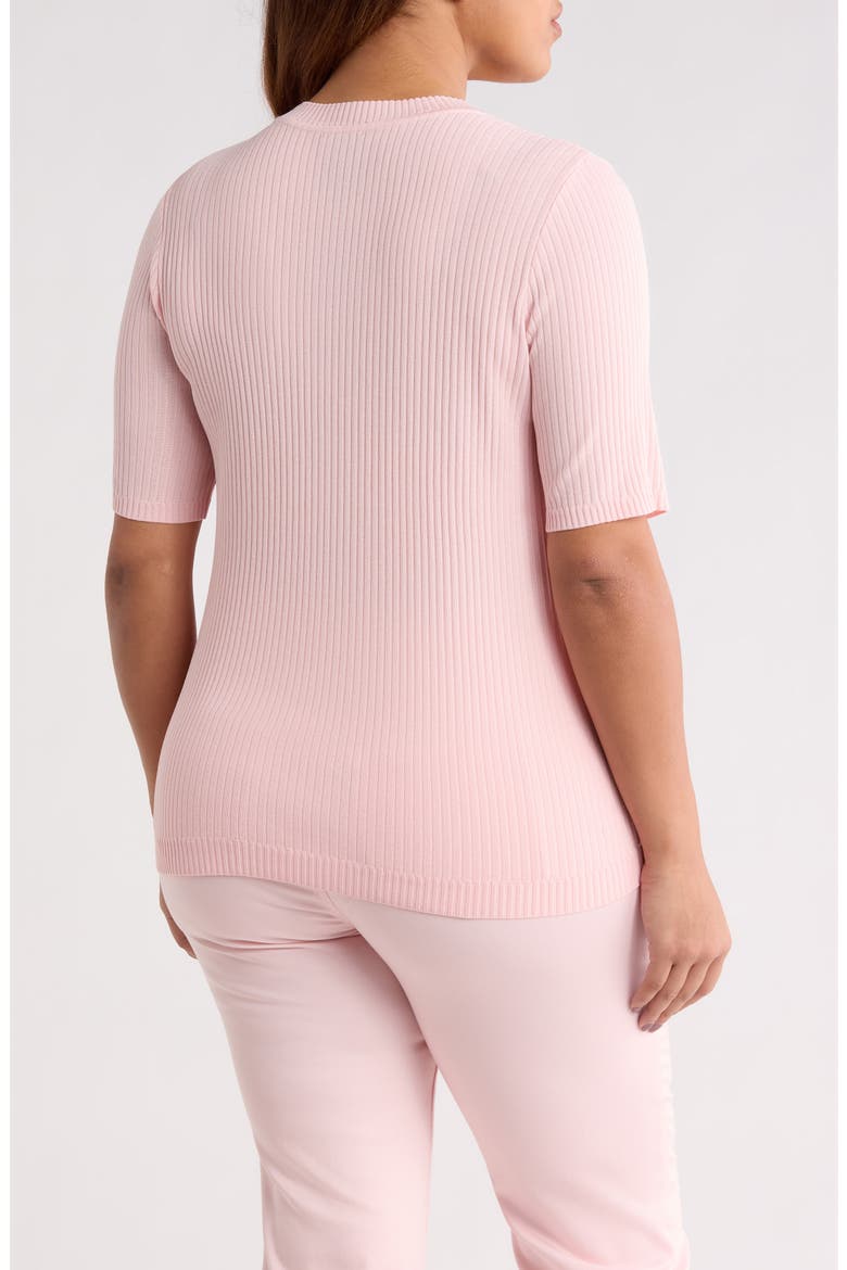 Sutton Crewneck Short Sleeve Sweater, Alternate, color, PETAL PINK
