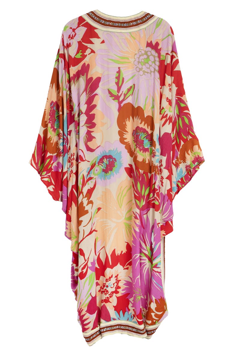 Floral Cocoon Duster, Alternate, color, PINK MULTI