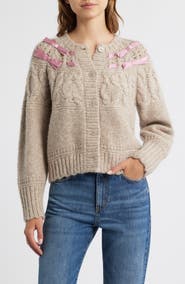 LoveShackFancy Clementian Alpaca & Wool Blend Cardigan