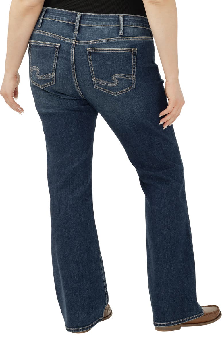 Silver Jeans Co. Elyse Curvy Mid Rise Bootcut Jeans, Alternate, color, Harlow
