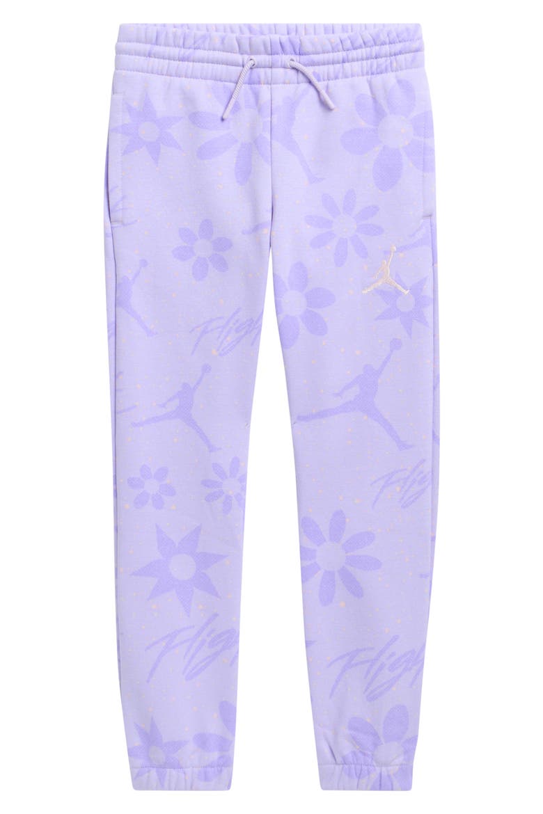 Kids' Floral Flight Joggers, Main, color, VIOLET FROST