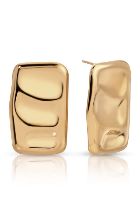 Molten Edge Stud Earrings