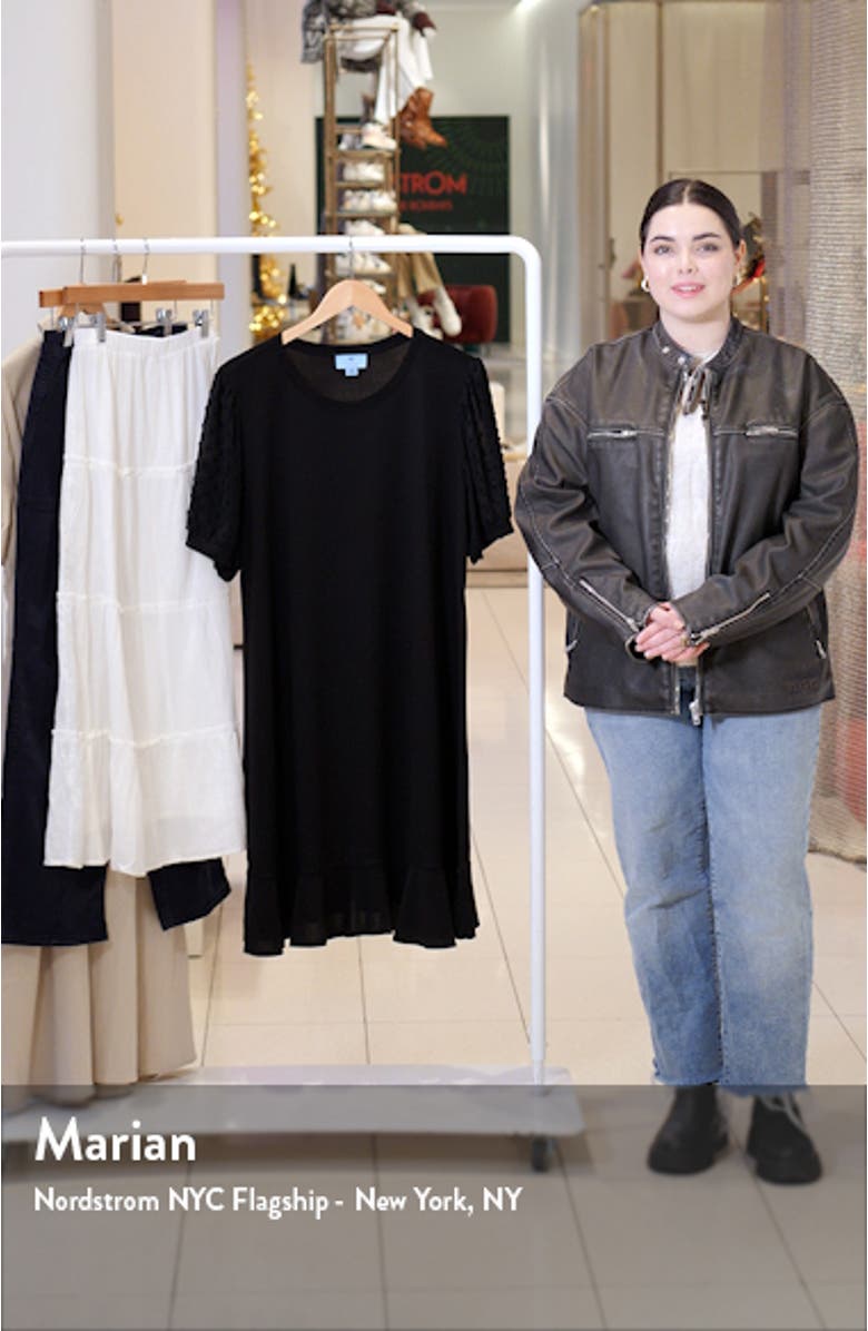 Clip Dot Puff Sleeve Dress, sales video thumbnail