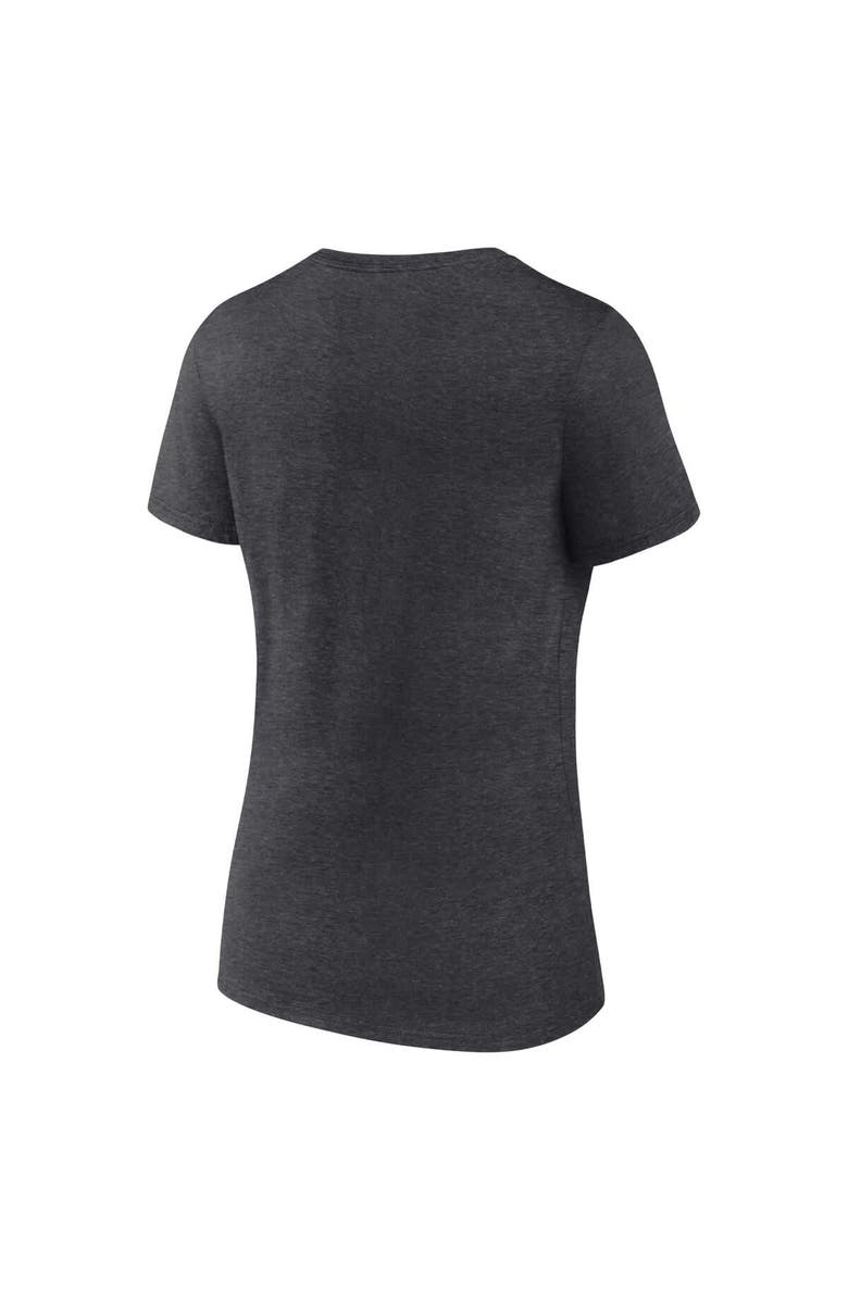 FANATICS Women's Fanatics Heather Charcoal Los Angeles Dodgers 2024 World Series Champions Locker Room V-Neck T-Shirt, Alternate, color, 