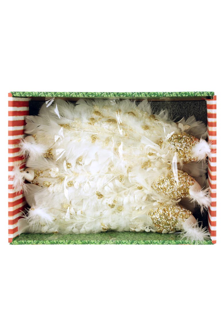 Elegant Peacock, Set of 6, Alternate, color, White