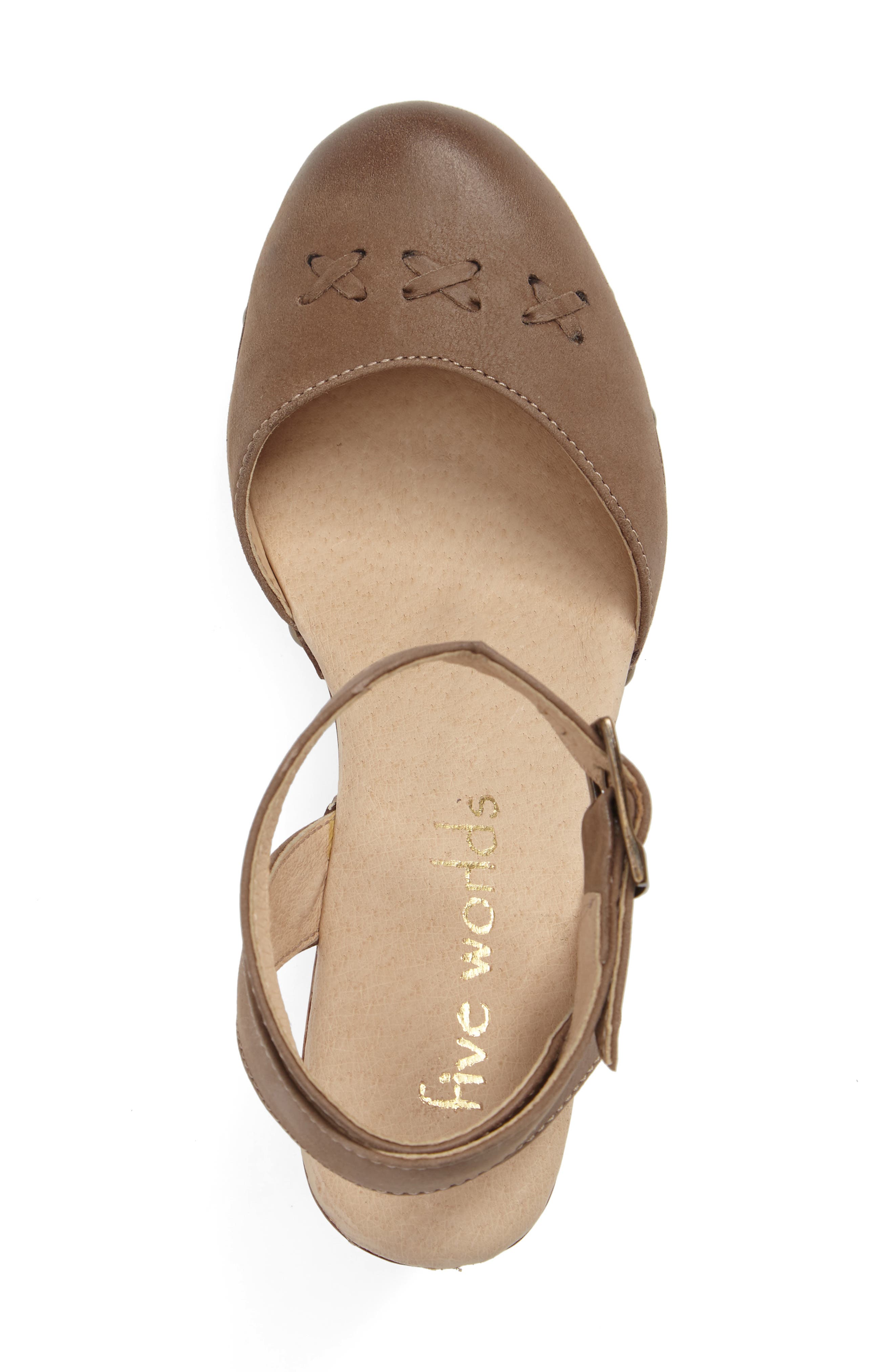 Frida Platform Sandal, Alternate, color, TAUPE LEATHER
