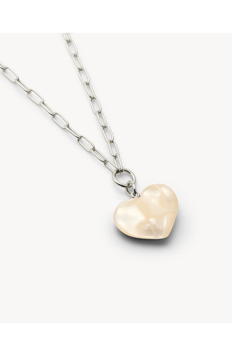 MACHETE Mini Heart Pendant Necklace, Alternate, color, White Shell