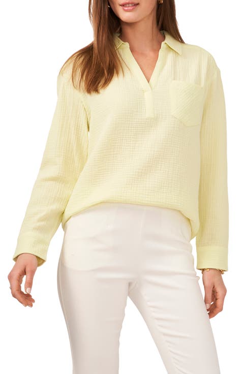 V-Neck Collared Blouse
