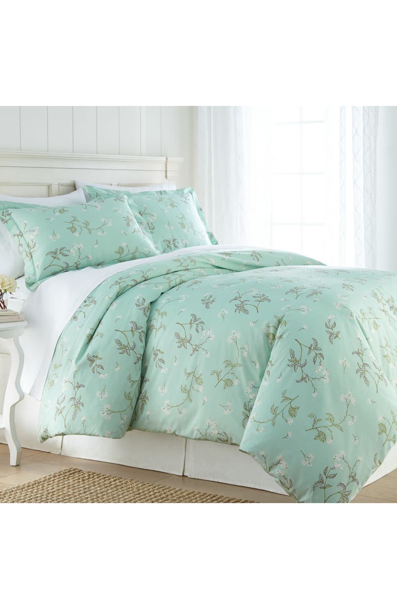 SOUTHSHORE FINE LINENS 300 Thread Count Cotton Sateen Duvet Cover Set, Alternate, color, Green