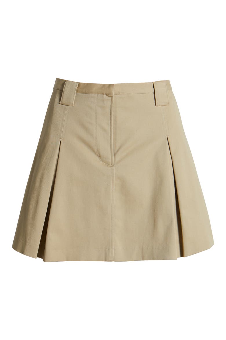 Alfie Pleated A-Line Mini Skort, Alternate, color, TAUPE