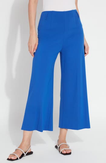 Lyssé Ellis Culottes Ponte Crop Pant In Cobalt Pop In Cobalt Pop