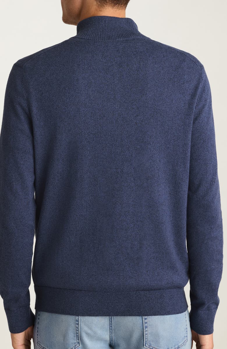 Bonobos Cotton & Cashmere Quarter Zip Sweater, Alternate, color, Smart Denim