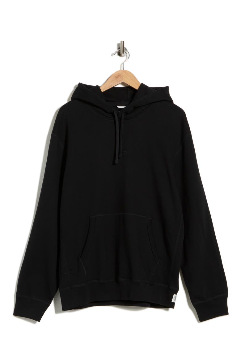 Midweight Terry Lockup Standard Hoodie, Alternate, color, BLACK
