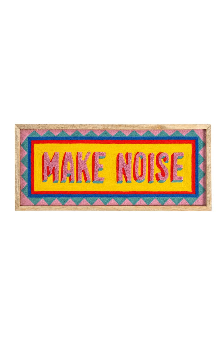 Rajpath Embroidered Decorative Wall Panel 8" Wall Decor, Main, color, Yellow