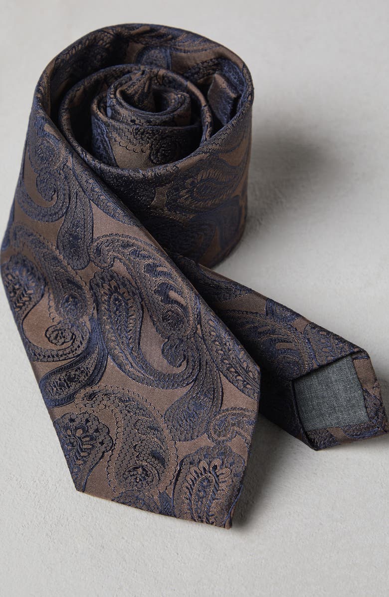 Brunello Cucinelli Silk tie with pattern, Alternate, color,