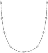 ALLUREZ Natural Diamond Station Necklace Bezel-Set 14k