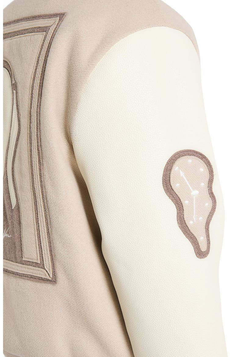 Le Galerie Wool-Blend Varsity Jacket, Alternate, color, Beige