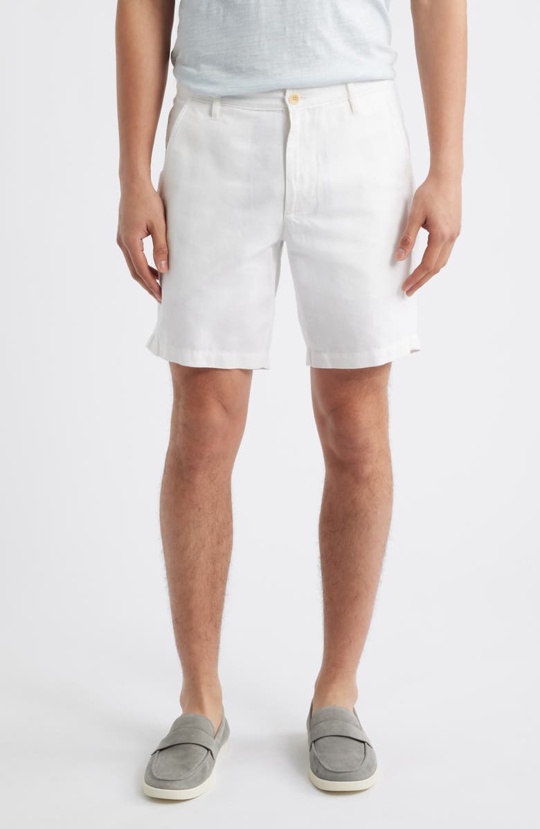 AG Wanderer Linen & Cotton Chino Shorts, Main, color, White
