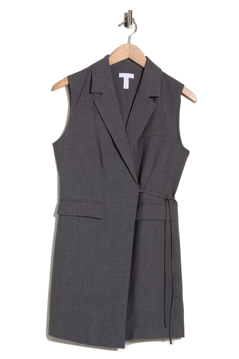 Brooklyn Sleeveless Blazer Minidress, Alternate, color, GREY CHARCOAL HEATHER
